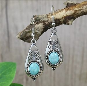Boho Silver & Turquoise Earrings